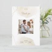 Chic Minimal Custom Foto Vielen Dank für Ihre Hoch Dankeskarte (Stehend Vorderseite)