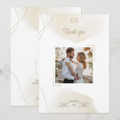 Chic Minimal Custom Foto Vielen Dank für Ihre Hoch Dankeskarte (Vorne/Hinten)
