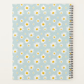Chic Minimal Daisy Türkis Schrift Monogramm Planer (Rückseite)