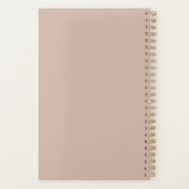 Chic Minimal Dusty Pink Typografie Wochen Monatsze Planer (Rückseite)