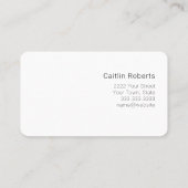 Chic Minimal Floral Schwarz-weiß Visitenkarte (Rückseite)