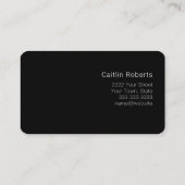 Chic Minimal Floral White Business Card Visitenkarte (Rückseite)