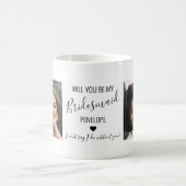 Chic Minimal Foto | Werden Sie meine Bridesmaid se Kaffeetasse (Mittel)