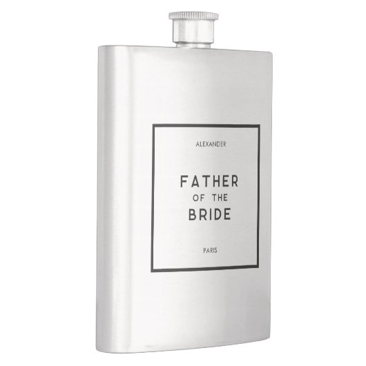 Chic Minimal Französisch monochrome Vater der Brau Flachmann (Rechts)