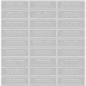 Chic Minimal Gray Wedding Guest Address Labels (Vorderseite)