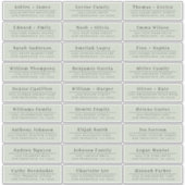 Chic Minimal Green Wedding Guest Address Labels (Vorderseite)