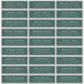 Chic Minimal Green Wedding Guest Address Labels (Vorderseite)