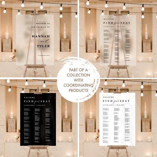 Chic, Minimal in Love Memory Black Wedding-Zeichen Poster