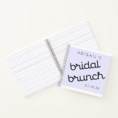Chic Minimal Lavendel Mod Script Brunch Notizblock (Innenseite)