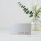 Chic Minimal Light Gray Visitenkarte (Stehend Vorderseite)
