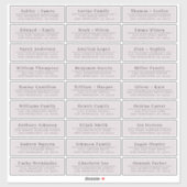 Chic Minimal Lila Wedding Guest Address Labels (Blatt)