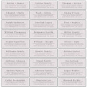 Chic Minimal Lila Wedding Guest Address Labels (Vorderseite)