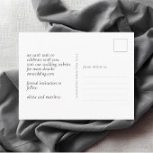  Chic Minimal Modern Photo Monogram Wedding  Postkarte