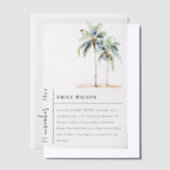 Chic Minimal Palm Trees Tropical Baby Dusche Pergament Einladungen (Versetzt)