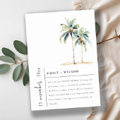 Chic Minimal Palm Trees Tropische Paare Dusche Einladung
