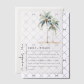 Chic Minimal Palm Trees Tropische Paare Dusche Pergament Einladungen (Versetzt (Einladung))