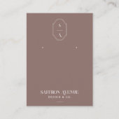 Chic Minimal Rose Benutzerdefinierte Monogramm-Ohr Visitenkarte (Vorderseite)