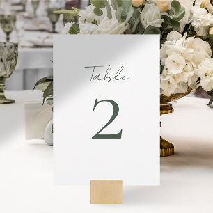 Chic Minimal Script Wedding Tischnummer