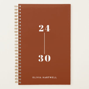 Chic Minimal Terracotta Typografie Planer