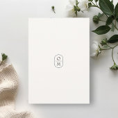 Chic Minimal Typography Monogram Wedding Einladung