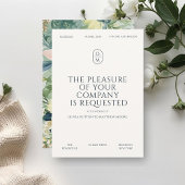 Chic Minimal Typography Monogram Wedding Einladung