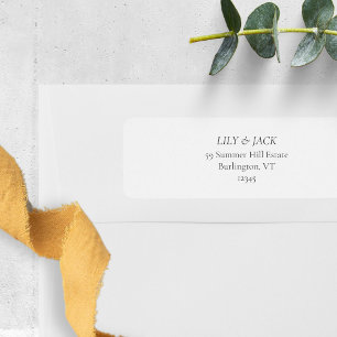 Chic & Minimal Wedding Couple-Rücksendeadresse