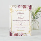 Chic Minimal Wedding Invitation Einladung (Stehend Vorderseite)