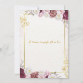 Chic Minimal Wedding Invitation Einladung (Rückseite)