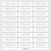Chic Minimal White Wedding Guest Address Labels (Blatt)