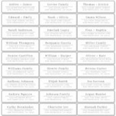 Chic Minimal White Wedding Guest Address Labels (Vorderseite)