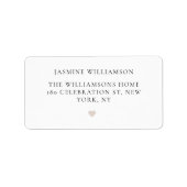 Chic minimale einfache weiße Rücksendeadresse Adressaufkleber (Vorne)