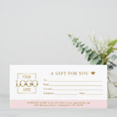 Chic Minimalist Business Gift Certificate Template (Stehend Vorderseite)