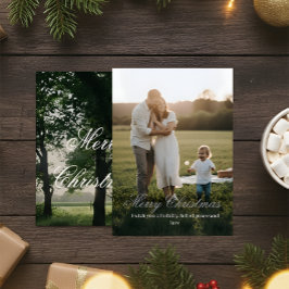 Chic Minimalist Christmas Card Dankeskarte