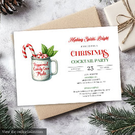 Chic minimalist festive cocktails party invitation einladung
