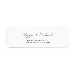 Chic Minimalist Handwriting Script Wedding Address