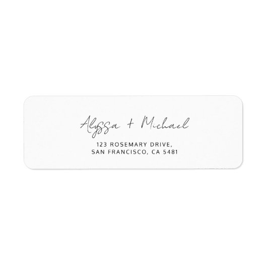 Chic Minimalist Handwriting Script Wedding Address (Vorne)