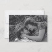 Chic Minimalist Kalligrafie-Script Foto-Hochzeit  Save The Date (Rückseite)