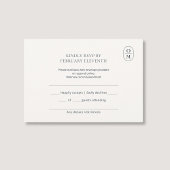 Chic Minimalist Monogram Wedding RSVP