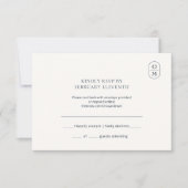 Chic Minimalist Monogram Wedding RSVP (Vorderseite)