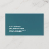 Chic minimalist Petrol Blue matte Visitenkarte (Rückseite)