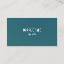 Chic minimalist Petrol Blue matte Visitenkarte