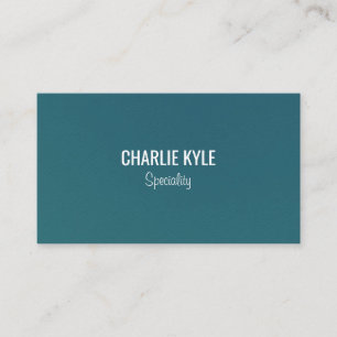 Chic minimalist Petrol Blue matte Visitenkarte