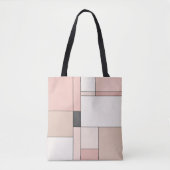 Chic Minimalist Sakura Rectangles Tote Bag Tasche (Vorderseite)