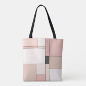 Chic Minimalist Sakura Rectangles Tote Bag Tasche (Rückseite)