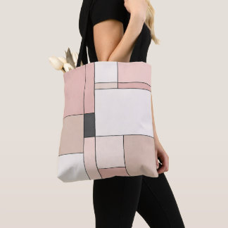 Chic Minimalist Sakura Rectangles Tote Bag Tasche