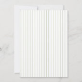 Chic Minimalist Stripe Green Wedding Invitation  Einladung (Rückseite)