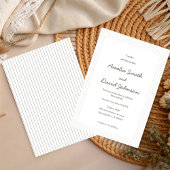 Chic Minimalist Stripe Green Wedding Invitation  Einladung