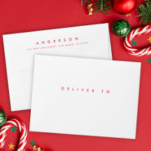 Chic Minimalist Type Modern Holiday Christmas 