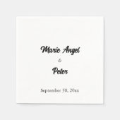 Chic Minimalist Typography Wedding Serviette (Vorderseite)