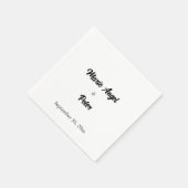 Chic Minimalist Typography Wedding Serviette (Ecke)